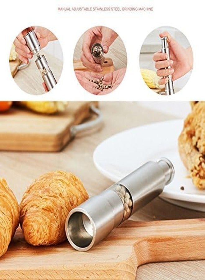 Aroja Salt and Pepper Grinder Set. Premium Stainless Steel Salt and Pepper Mills Shakers Works Great with Peppercorns, Sea Salt, Himalayan Salt, Spices & Table Seasoning Set of 2 - Image 5